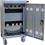 Laptop Charging Cart,35 Devices Tablet Storage Carts for pad Up to 16.3" Screen Size, Classroom Computer Mobile Charging Station for pads, Chromebooks,Laptops, Security Storage(31+4 Bay-Silver)