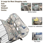 Shopping Cart Cover for Baby Cotton High Chair Cover, Machine Washable for Infant, Toddler, Boy or Girl (Cute)