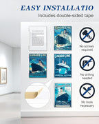 20 Pack Acrylic Sign Holder 8.5 x 11 Wall Mount Sign Holders, Clear Acrylic Wall Frame with Double Sided Tape for Office, Home, Business-Vertical (20 Pack)
