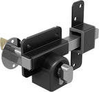 GateMate Long Throw Gate Lock 1490156, Euro Profile Keyed Alike Lock for Sheds & Gates, Keyed Outside with Thumb Turn Inside, 316 Stainless Steel, for Wooden Gates & Doors Up to 2 ¾” (70mm), 5 Keys
