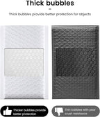 GSSSUSA Bubble Mailers 4x8 Inch 100 Pack Padded Envelopes Usable Size 4x7 Inch Shipping Envelopes Self Seal Small Packaging Shipping Bags for Mailing Jewelry, Small Business, White