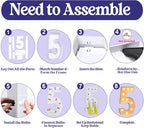 4FT Light Up Numbers, Large Marquee Numbers for 5th 15th 50th Birthday Decorations, Giant Light Up Numbers for Party Anniversary, Marquee Letters, Pre-Cut DIY Mosaic Numbers for Balloons 5