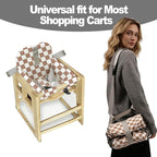Padded Shopping Cart Cover for Baby Boy & Girl, High Chair Cover for Restaurant Seat, Machine Washable Infant Toddler Buggy Seat Cover (Checkered)
