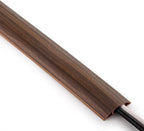 ZhiYo 10ft Cord Covers for Wires on Floor, Cord Hider Floor Hide Extension Cords, Soft PVC Cable Cover Cable Protector, Cable Cavity W0.62in H0.31in, Smoked Brown Wood