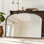 Micasso Large Bronze Vintage Mirror: 48"x 33" French Baroque Antique Mirror - Traditional Ornate Decorative Wall Mounted Arched Mirrors for Wall/Mantel/Entryway/Hallway - Home Decor for Living Room