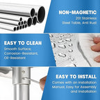Stainless Steel Table for Prep & Work with 4 Caster Wheels with Backsplash 24 x 36 NSF Metal Commercial Kitchen Adjustable Under Shelf Worktable for Restaurant Home Outdoor