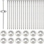 SUPERFINDINGS 20Pcs Outdoor Rv Rug Stakes Stainless Steel Spira Patio Mats Stakes Silver Outdoor Rug Holder Patio Rug Stake for Fixing Rugs Tents Tarps and RVs Mats Rv Camping Accessories