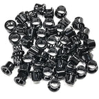50 pcs Black Snap Bushing 3/8" (11 mm) Mounting Diameter, Plastic Cable Hole Grommets for Wiring, Round Nylon Snap in Locking Electrical Wire Cord Hose Tubing Bushings Grommets Protectors