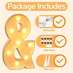 Marquee Letters 3 Feet Tall Large Light Up Letters & Wedding Mr and Mrs Sign Marry Me Engagement Party Decor Yellow Light Birthday Decorations Balloon Arch Kit Foam Sign &