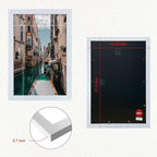 VCK 13 by 19 Poster Frame in White with Polished Plexiglass Set of 5 Horizontal and Vertical Formats with Included Hanging Hardware