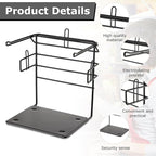 Sieral 2 pack Plastic Grocery Bag Holder Stand Chrome T Shirt Rack Fits 11½''W x 6''D x 21''H, plastic bag holder for Kitchen, Retail, Grocery, Shopping, Restaurant, 10.5''W x 13''L x 13.5''H(Black)