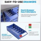 100 Drawers Bolt and Nut Tool Storage Cabinet with Shelves & Labels - Part Cabinet Bolt Bin Cabinets, Alloy Steel Tool Hardware Storage for Hardware Organization Small Items and Parts (100 Drawers)