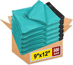 iMBAPrice 500-Pack Teal Poly Mailers 9x12 Inch #3 Color Poly Mailing Envelopes Bags, Self Seal Adhesive Waterproof and Tear Proof (Total 500 Bags)