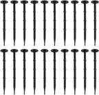 STOBAZA 100Pcs Plastic Ground Stakes Garden Pegs for Fixing Grass Cloth Sunshade Net Tarpaulin Landscape Anchors for Soil Sand Stone