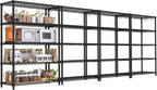 PrimeZone Wire Metal Storage Shelves - 5 Tier Adjustable NSF Certified Heavy Duty Garage Shelving Unit Organizer Rack, Steel Utility Shelf for Kitchen, Pantry, 35.5" W x 14" D x 72" H, Black, 4 Packs