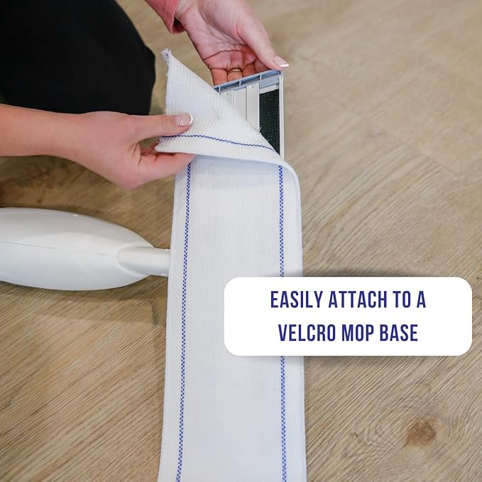 Don Aslett Disposable Mop Pads (18", 10-Pack) 5-inch Wide Replacement Floor Mop Pads for Wet or Dry Multi Surface Cleaning | Extra Thick Single-Use Mop Pad Refills for Cleaning Dust and Pet Hair