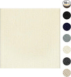 Carpet Tiles Peel and Stick 24” x 24”, Self Adhesive Soft Padded Flooring Stickers, Off-White Home Decor for Bedroom Living Room Office, 10 Tiles & 40 sq ft per Box