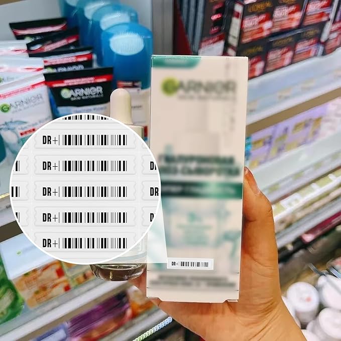 5000 Pieces of 58 kHz Acousto-Magnetic (AM) Security Tag Labels, Compatible with 58 kHz EAS Systems. Features Simulated Barcodes