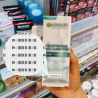 5000 Pieces of 58 kHz Acousto-Magnetic (AM) Security Tag Labels, Compatible with 58 kHz EAS Systems. Features Simulated Barcodes