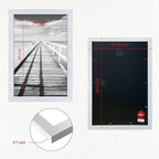 VCK 20x30 Inch White Poster Frame with Polished Plexiglass Hanging Hardware Picture Frame for Poster Artwork Certificate Included 5 Pack