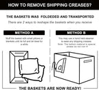 OIAHOMY Woven Storage Basket, Cotton Rope Baskets for Toys,Towel, Clothes, Used to Bathroom,Living Room,Nursery,Bedroom, 16"x12"x10"- Pack of 3, Gradient Yellow