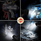 BUYSIGHT Rechargeable Spotlight Flashlight,1000000 LMS Hand held Spotlight Waterproof Flashlight Hunting Lamp with red Filter (Graphite Black)