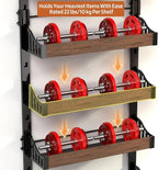 Over the Door Pantry Organizer: Pantry Organization and Storage with Hanging Basket - 9-Tier Metal Spice Rack Adjustable Shelves for Kitchen Bedroom Bathroom & Laundry Room Black
