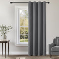 ChrisDowa Blackout Curtains 90 inches Long for Bedroom - Grommet Thermal Insulated Room Darkening Curtains for Living Room (1 Panel, Grey, 52 x 90 Inch)