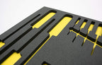 5S Tool Box Shadow Foam Organizers (2 Color) FITS Craftsman Waterloo and Husky Tool CHESTS (10.625" x 22.25", Black Top/Yellow Bottom)…