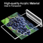 BlueValley Acrylic Sign Holder 5x7 Vertical – 12 Pack Double Sided Clear Plastic Display Stand for Table Menu, Flyer, Photo, Document – Standing Desktop Frame for Office, Retail, Home, Commercial Use