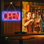 22" X 11" Led Neon Open Signs for Business, Large Open Signs, Plug In Electric Light Up with ON/OFF Switch, Ultra Bright Open Sign for Bar Salon Coffee Stores Club Hotel