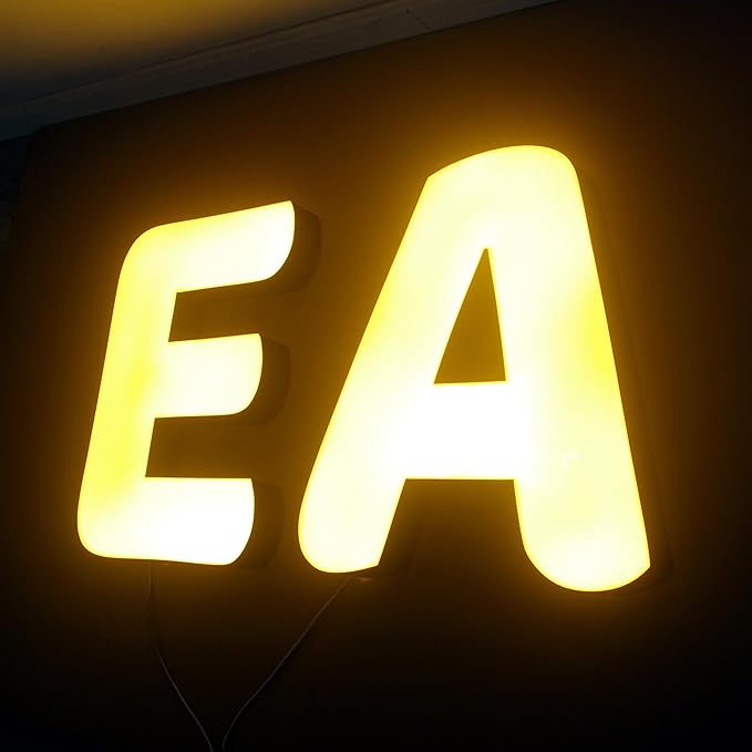 jimeiguang Custom LED Channel Letters Outdoor Waterproof Lighted Letter for Storefront Business Sign 12V Lighted Super Bright (8 letters)