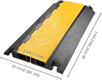 Yescom Cable Ramp Protector 3 Channel Garden Hose Protecitive 44000 Lbs Load Capacity Heavy Duty Speed Bump for Road Driveway Walkway