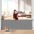 120 inch Retractable Baby Gates 34 inch Tall, Retractable Gate with Reinforced Strip Design to Prevent Crawling Through, 10 FT Extra Wide Retractable Dog Gate for Indoor/Outdoor