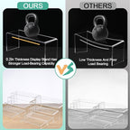 10 Pcs Acrylic Display Stands, 12" Clear Rectangular Display Shelf for Showcase, Collectibles, Cupcake, Dessert