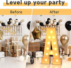 imprsv 4FT Marquee Light Up Letters for Birthday Party Decorations Large Marquee Letters for Wedding Event Bridal Shower Engagement Anniversarty Party Decor,Letter C