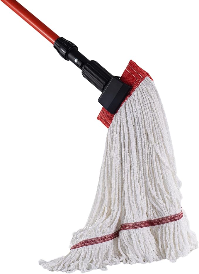 Matthew Cleaning Microfiber String Mop Heavy Duty Commercial Wet Mop Head Replacement,Excellent Absorbency,Premium Launderability,Reusable for Home,Commercial and Industrial Use(White,3Pack)