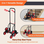 Stair Climbing Dolly, 330 lbs Capacity Heavy Duty Stair Climbing Hand Truck with 6 Wheels and Telescoping Handle, Folding Cart for Stairs and Moving