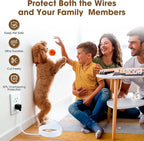 Cord Protector from Pets no Chew, 10FT-1/2inch Cord Managment Cable and Wire Protector from Rabbits, Cats and Other Pets White