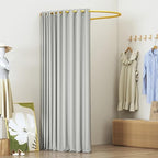 39.37 Inch Clothing Store Fitting Room, Portable Fittng Room for Boutique, Temporary U-shaped Dressing Room for Privacy Protection and Room Divider, Gray