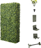 E&K 18" Wx36 Hx6 D Artificial Boxwood Hedge Wall, Artificial Outdoor Privacy Wall for Balcony Backyard Office, Indoor Divider Freestanding Greenery Backdrop