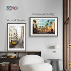 VCK 24x36 Poster Frame 2 Pack - Grey, High-End Wood Picture Frames with Polished Plexiglass, Display 20x30 Photo with Mat or 24x36 without Mat, Art Gallery-Quality, Wall Hanging, Grey