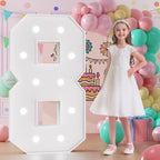 Light Up Numbers, Marquee Numbers 4 Feet Tall with Cool White Light, Large Number for Party Anniversay Event Graduation Decoration, Marquee Numbers 4ft Light Up Sign Number 8
