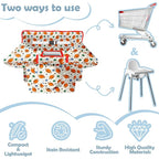 Shopping Cart Cover for Baby 2-in-1 High Chair Cover with Safety Harness Multifunctional Football Cart Covers for Babies Soft Padded Grocery Cart Cover for Baby Boy Girl