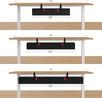 KEEGH Large 36" Under Desk Cable Management Tray - Under Desk Cord Organizer - Clamp/Screw Mount - Support Upto 70lbs - Fabric Wire Management - Gaming/PC Cable Raceways - Cord Hiders for Office/Home