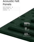 Large Felt Bulletin Board 36"x24" Cork Board Alternative - 6 Pack with 40 Safe Removable Adhesive Tabs, Cork Boards for Walls Cork Board for Home Office Classroom Pin Board- Pine Green