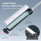24W LED Magnetic Work Light, 2400 Lumen Flexible Gooseneck Work Light with Adjustable Magnetic Base, Industrial Light for Lathe CNC Milling Drillpress Sewing Machine (Heavy-Duty Magnetic)