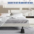 Bed Riser/Furniture Lift Bed/Bed risers/Furniture Lifter/Table risers/Frame Risers Create Under Bed Storage Heavy Duty for Furniture Height Adjustment (Black 4 Pack, 5 Inch)