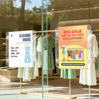 Acrylic Sign Holder 8.5 x 11, 2 Packs Flyer Holder for Business, Clear Sign Holder with Suction Cups for Menu, Notice, Frames Glass Door Window Display Stand for Store, Restaurant, Office