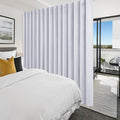 Hiasan Privacy Room Divider Patio Sliding Door Curtain Extra Wide Blackout Thermal Insulated Curtains with Back Tab & Rod Pocket for Bedroom Partition Living Room (120 x 108 Inches, Greyish White)